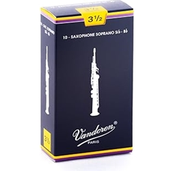 DANSR INC SR2035 Reed, Soprano Sax, Vandoren, 3.5 (10 Pack)