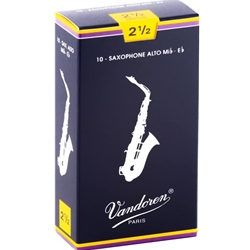 DANSR INC SR2125 Reed, Alto Sax, Vandoren, 2.5 (10 Pack)