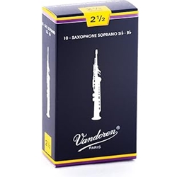 DANSR INC. SR2025 Reeds, Soprano Sax, Vandoren, 2.5 (10 Pack)