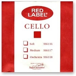 HARRIS / TELLER 6103 String Set, Red Label, Cello 1/4